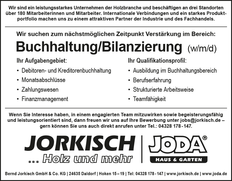 JORKISCH Anz Buchhaltung 1395x109mm